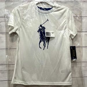 NWT Polo by Ralph Lauren Boys White Athletic T-Shirt